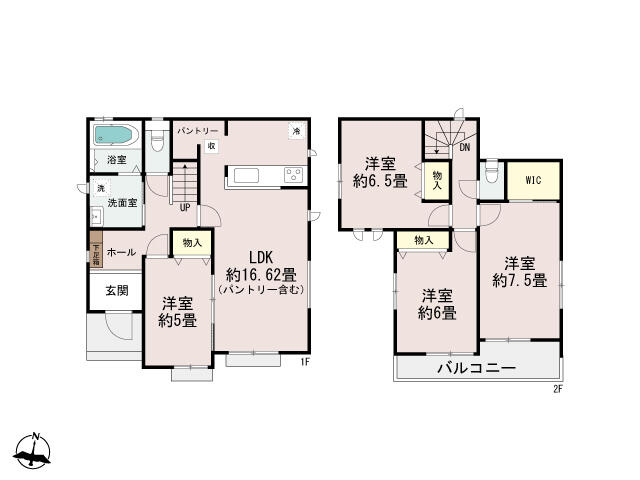 ハートフルタウン上戸祭町２期　新築一戸建ての間取り