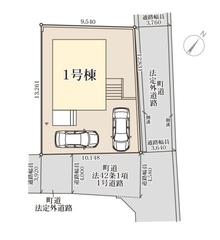 糟屋郡篠栗町庄6丁目第1-1棟（1号棟）の区画図|配置図（1号棟）