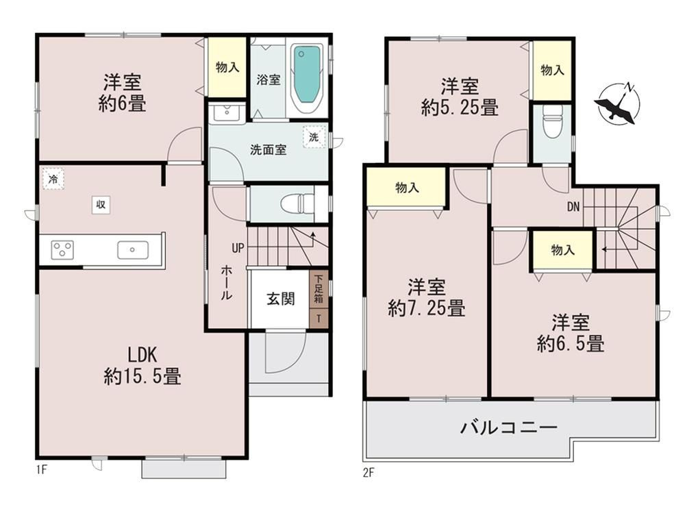 春日井市高森台4丁目（全2棟）の間取り