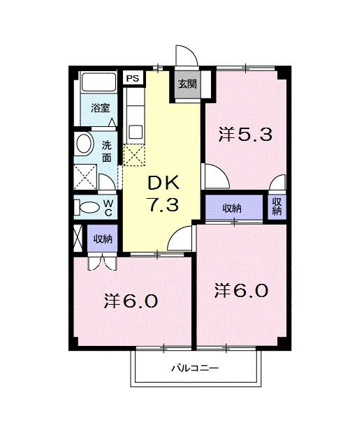 ＭＯＴＯＹＡ　Ｂ棟の間取り