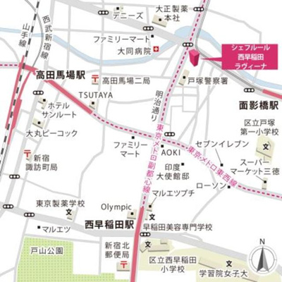 【地図】 | シェフルール西早稲田ラヴィーナ