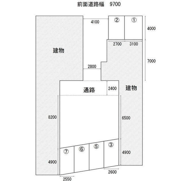 岐阜市三ツ又町の駐車場の間取り