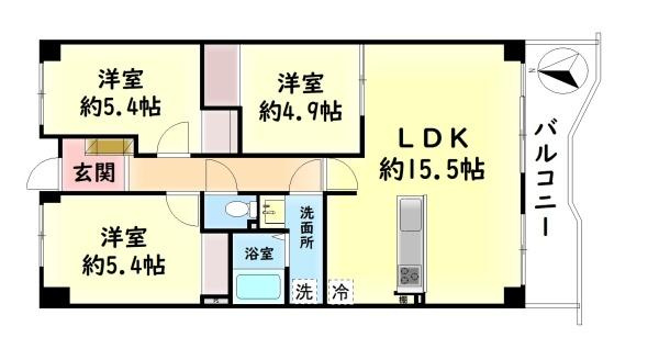 【間取り】 | フェルティメイツ泉ヶ丘壱番館　中古マンション