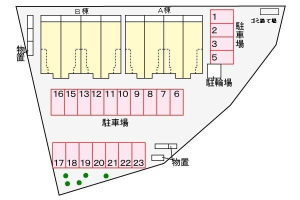 ミドルビレッジヒロ７Ａの区画図