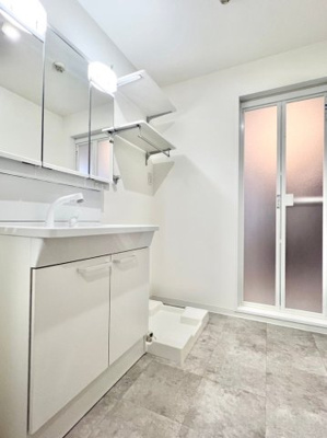 【洗面所】 | サザンコート久留米 | スペースが確保できる洗面所です