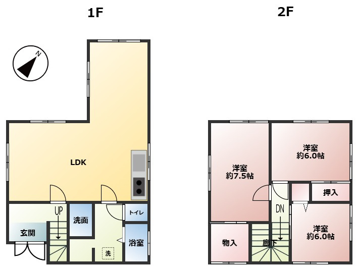 敦賀市泉ヶ丘町中古戸建の間取り