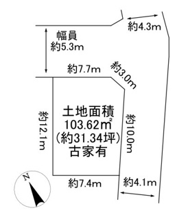 【土地図】 | 川西市鼓が滝2丁目　建築条件無土地