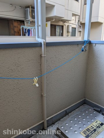 ハイツパーソン倉石のバルコニー|陽当たり良好なバルコニーです