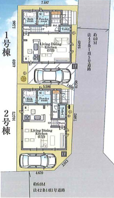 【区画図】 | 川口柳根町　第3　全2棟 | 2号棟のご紹介です
