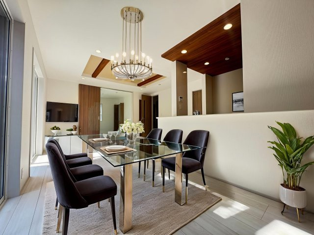 東村山市秋津町4丁目・全7棟　新築一戸建　4号棟の内装|LDK17.5帖（家具はCG画像での表示になります）