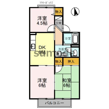 グレースハイムＢ棟の間取り