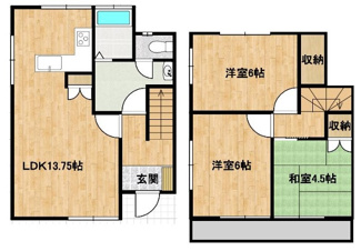 【間取り】 | 武蔵村山市岸３丁目中古戸建
