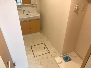 【洗面所】 | サニーオリーブ（越生町上野東アパート新築工事） | 洗髪洗面化粧台（イメージ）