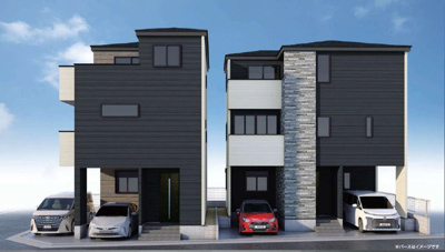 【外観パース】 | 静岡市葵区古庄6丁目 4期 新築一戸建て 1号棟 | 外観パースです