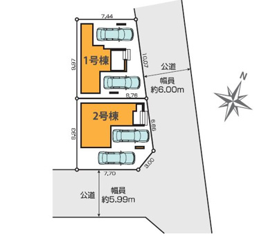 【区画図】 | 静岡市葵区古庄6丁目 4期 新築一戸建て 1号棟 | 1号棟の区画図です