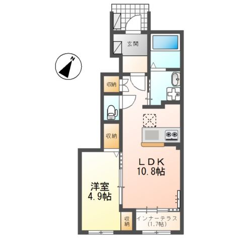 蔵子5丁目新築アパートの間取り