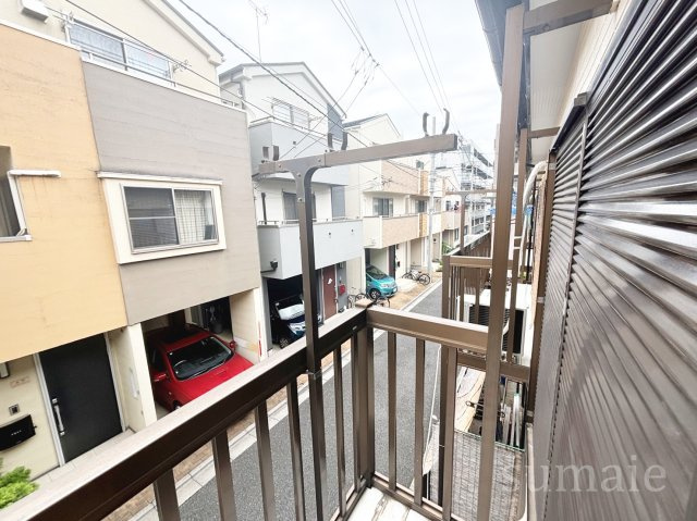 コーポ三角の展望|バルコニーからの景色です。