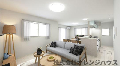 【完成予想図】 | 厚木市毛利台3丁目　新築分譲住宅　全1棟 | 室内完成イメージです《LDK》