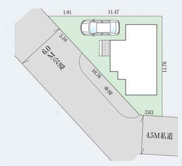 新築戸建 東久留米中央町6期の区画図