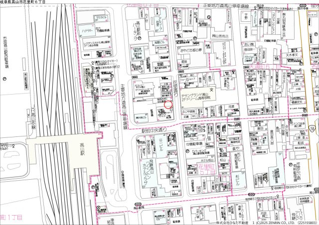 12/28　成約　土地　高山市花里町6丁目（10/25　新規）の地図