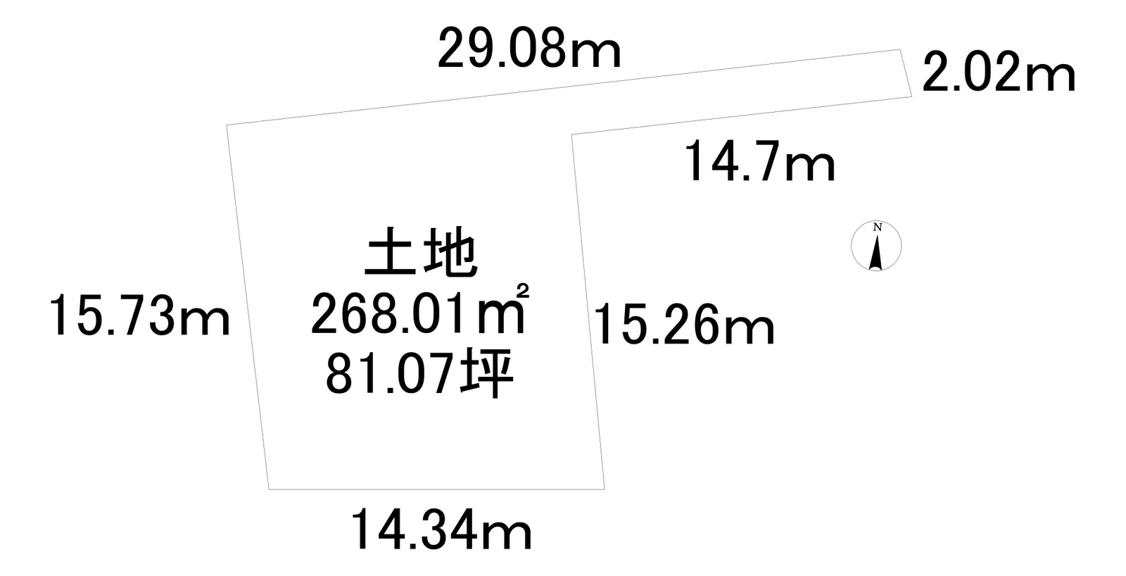 吉田2丁目売家の区画図