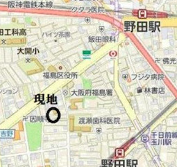 カーサレグラス福島野田の地図