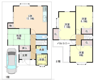 【間取り】 | ■１００万円値下げしました■高槻市栄町三丁目■土地約28.18坪 | ■全室６帖以上の4LDK