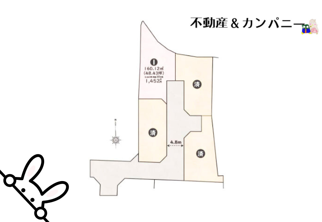 正円寺4丁目の売土地　分譲地1号地の土地図