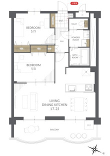 【間取り】ロッコーマンション京橋川コーポ 