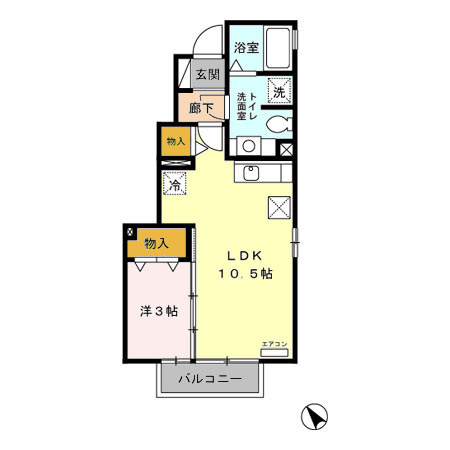 【間取り】 | クレスト雅 Ｂ