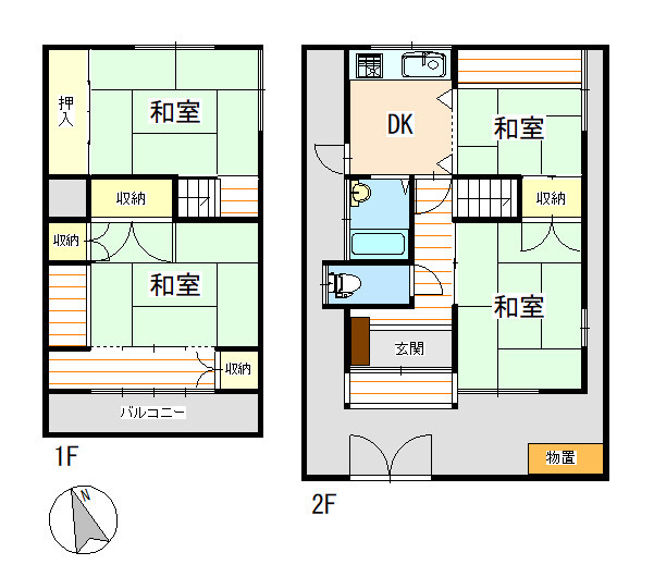 乙木1丁目8-6戸建の間取り