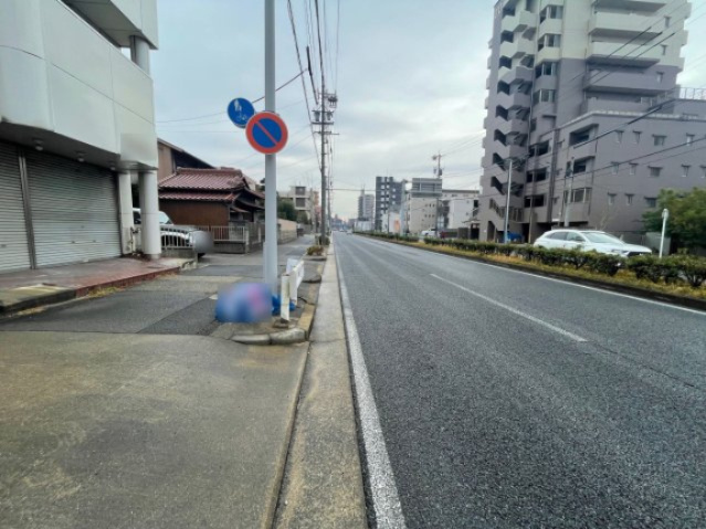 南区明治2丁目戸建の前面道路含む現地写真|前面道路　南西側　公道約24.5ｍ