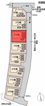 リーブルガーデン鹿沼市千渡第8　新築一戸建ての区画図