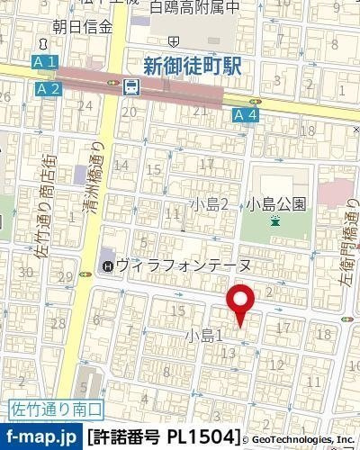 ライオンズマンション御徒町第五の地図