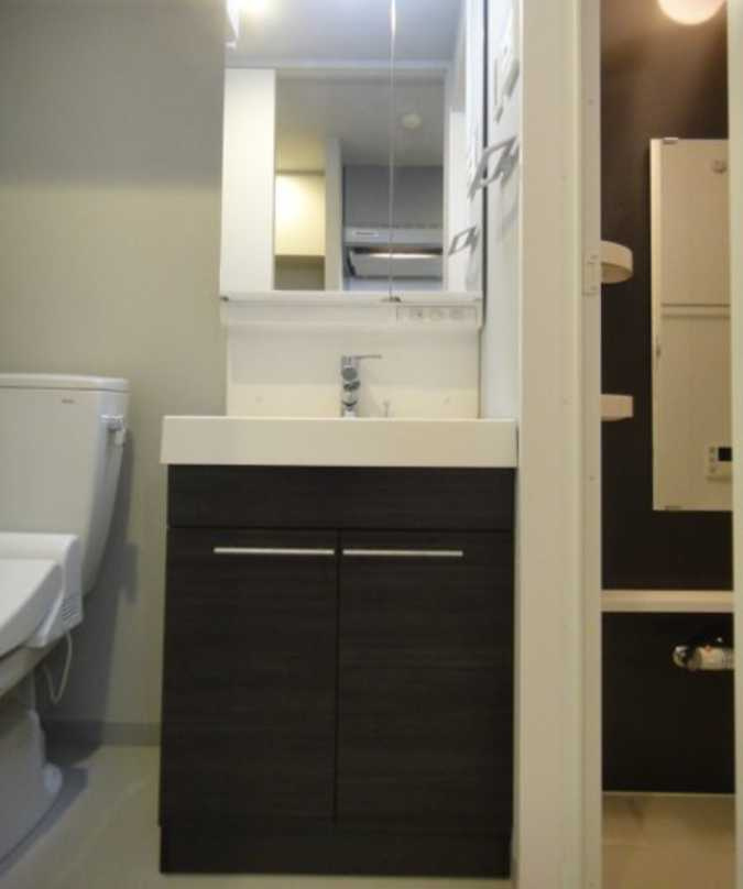 ZOOM池尻大橋　高層階　ペット相談　バイク置き場の洗面所