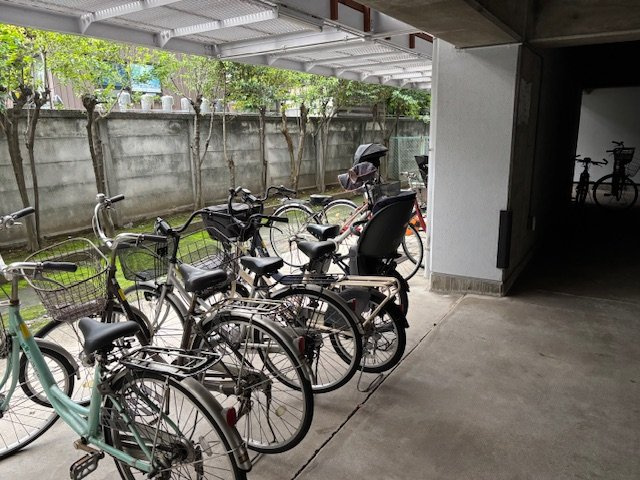 一宮サンハイツの駐輪場