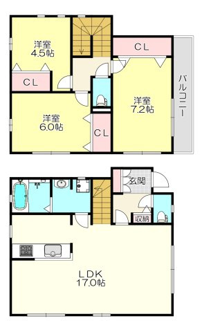 【間取り】 | 上之島町南７丁目戸建