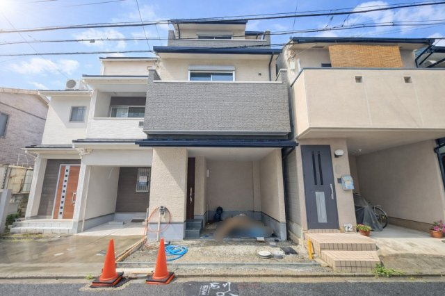 紫野北舟岡町の前面道路含む現地写真