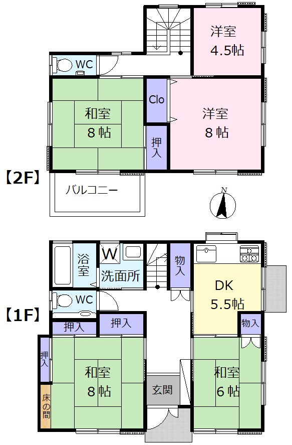 東松山市砂田町　中古戸建の間取り