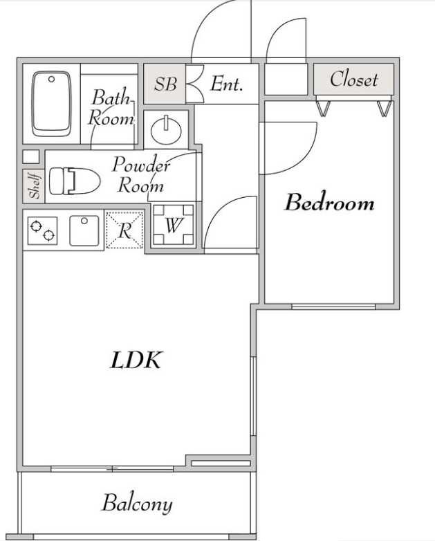 ミリアレジデンス桜新町　敷金０　礼金０　ペット相談の間取り