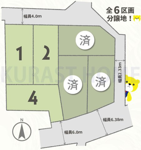 向日市森本町前田　新築戸建の区画図