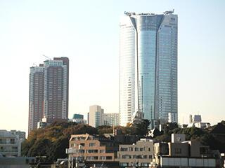 港区東麻布２丁目の賃貸マンションの外観パース| 