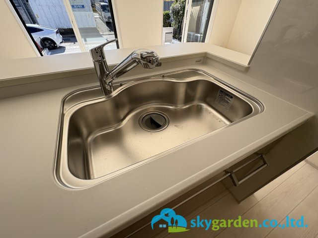 藤沢市用田　新築戸建　全2棟1号棟のキッチン|キッチンシンク