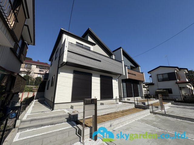 藤沢市用田　新築戸建　全2棟1号棟の外観|南道路に面する新築
