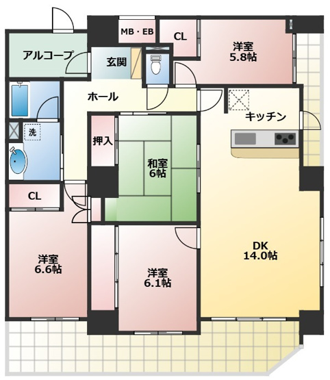 【間取り】 | 優渾水前寺･山中産経  | ☆間取り図☆