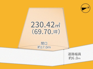 【土地図】 | 宇治市宇治塔川　売土地　建築条件付無し