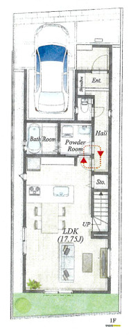 【仲介手数料無料】所沢市けやき台全２棟２号棟　所沢市の新築住宅は西武ハウジングの間取り