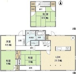 【間取り】 | 熊取町桜が丘1丁目戸建
