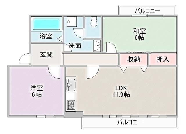 ユーハイツ天白の間取り