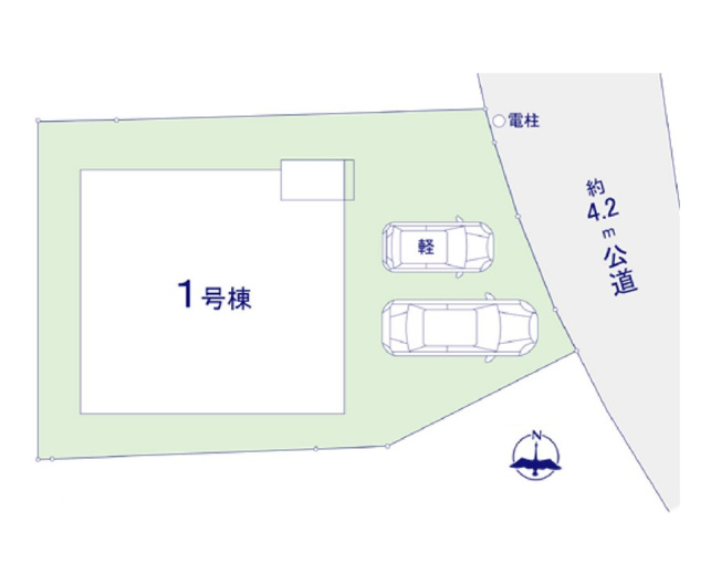 【区画図】 | 福岡市南区中尾2丁目3期　1号棟（全1棟）【仲介手数料無料・0円】 | 区画図です。1号棟